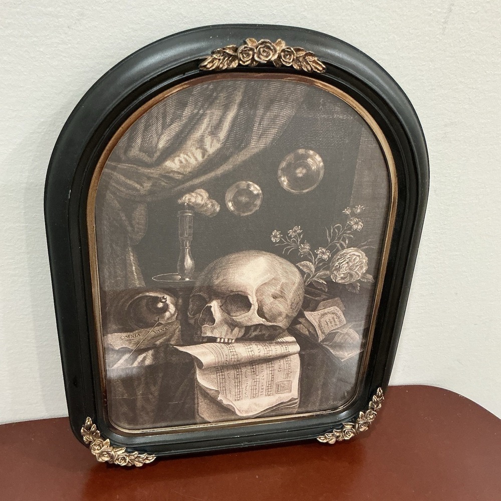 Marmont Hill Skull Framed Art Decor Halloween Gothic 11 X 14